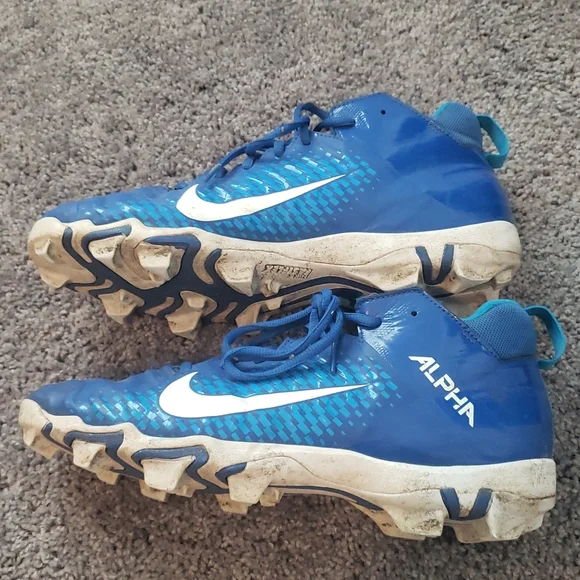 Nike Alpha Menace 2 Shark Cleats, Black, 11 - Picture 2 of 7